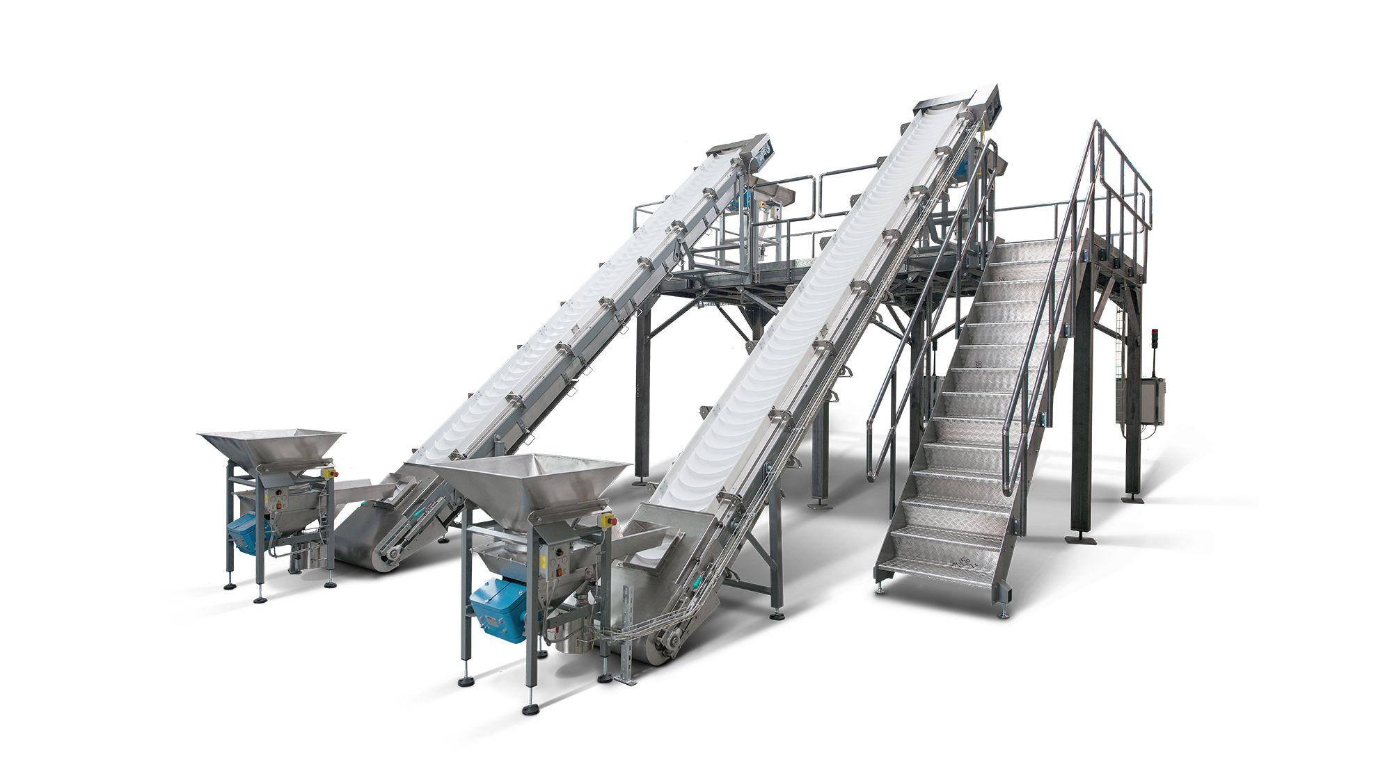  Angled belt conveyor