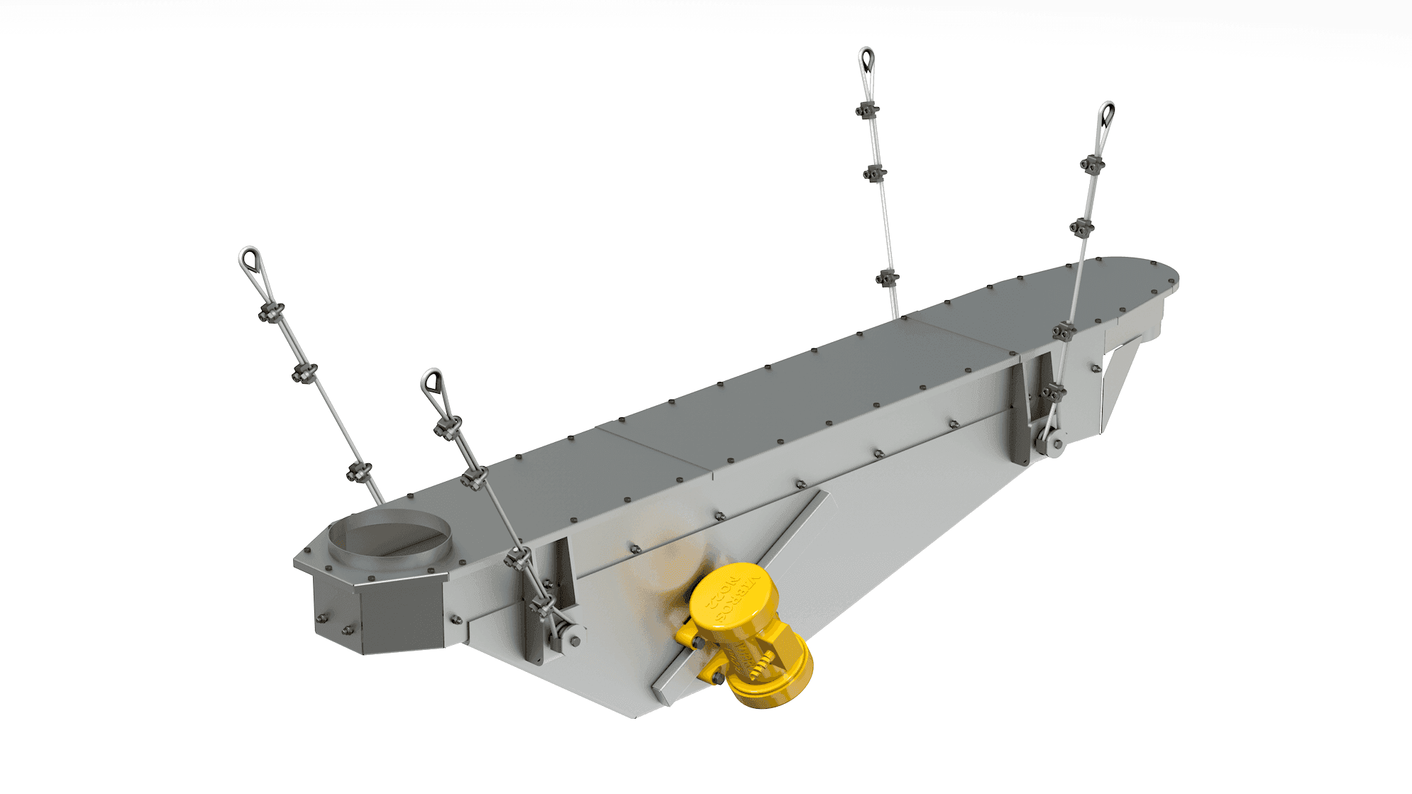 Rectangular vibrating sieve machine
