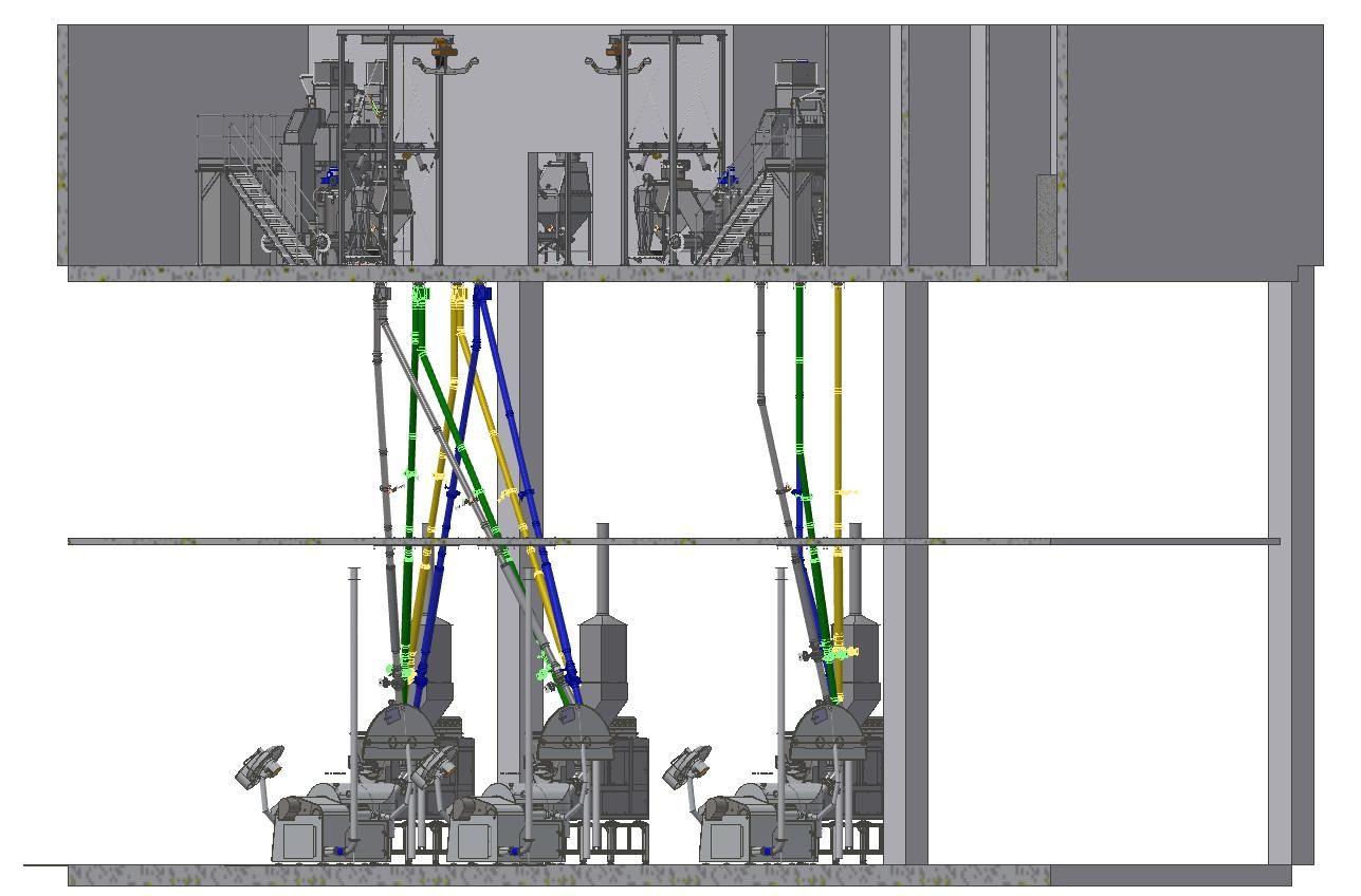 Gravity piping system